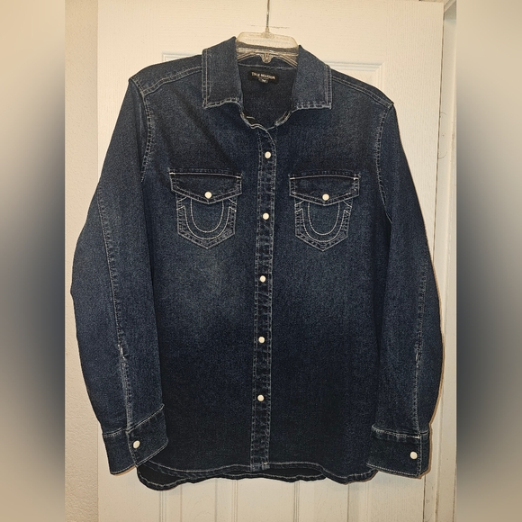 True Religion Georgia Denim Shirt - Picture 1 of 12